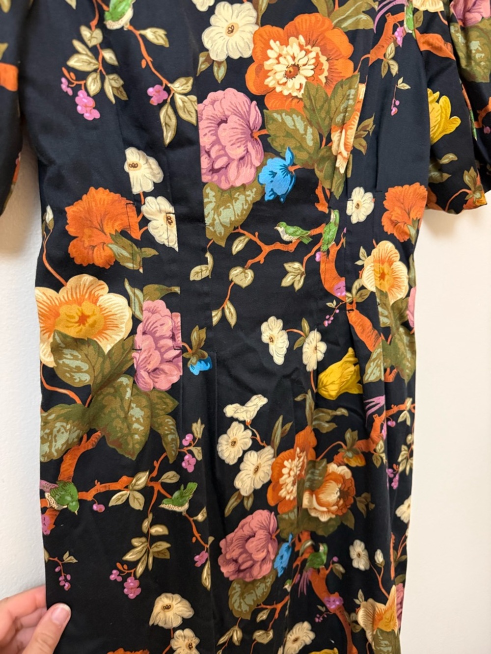 Tuckernuck Baroque Floral Delaney Short Puff Sleeve Maxi Dress - Picture 4 of 14